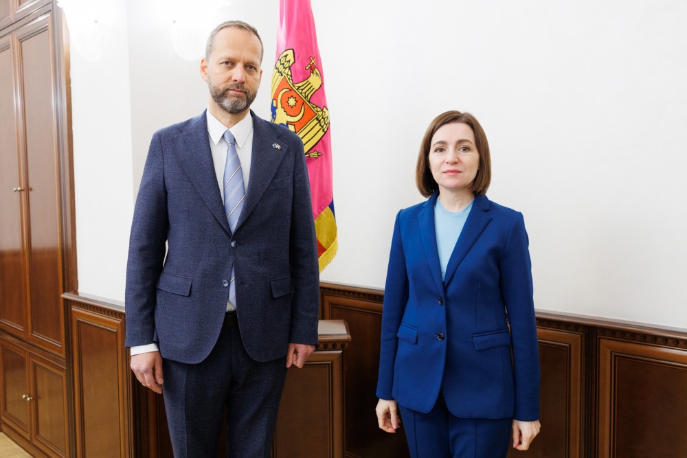 Maia Sandu a discutat despre următorii pași în procesul de aderare la UE cu șeful Delegației UE în Republica Moldova